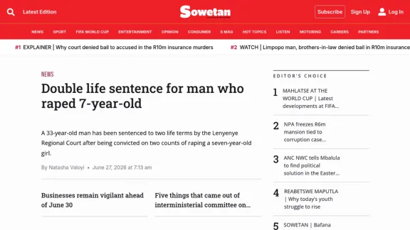 Captura de Sowetan
