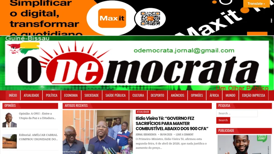 Captura de O Democrata
