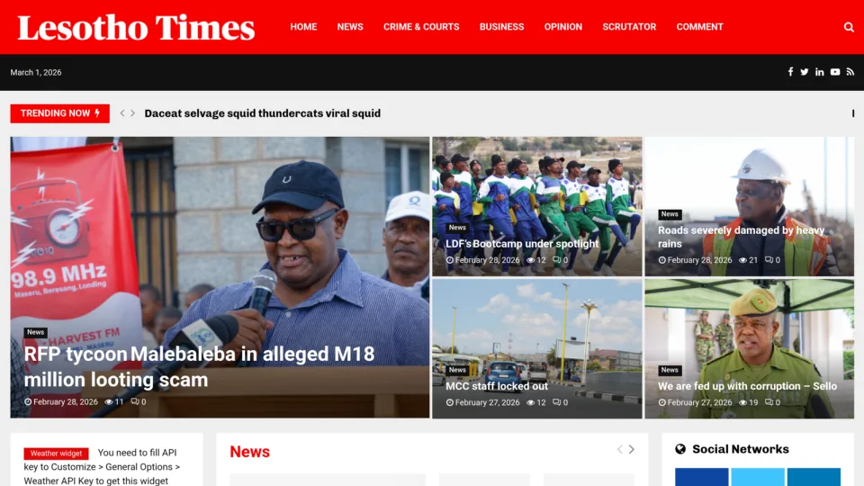 Captura de Lesotho Times