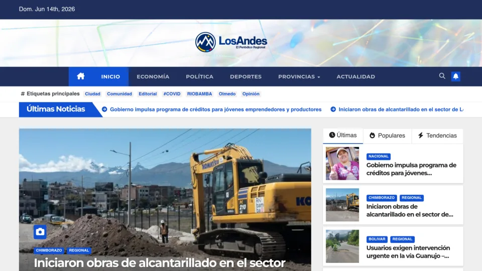 Captura de Los Andes