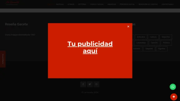 Captura de La Gaceta