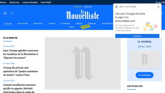 Captura de Le Nouvelliste