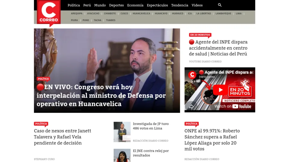 Captura de Diario Correo