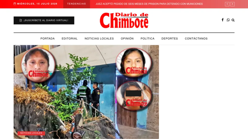Captura de Diario de Chimbote