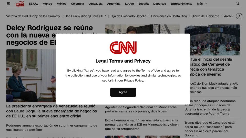 Captura de CNN en Español