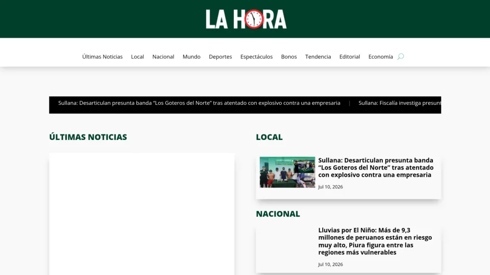 Captura de La Hora