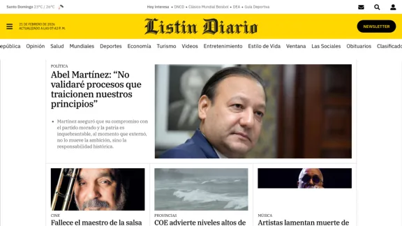 Captura de Listín Diario