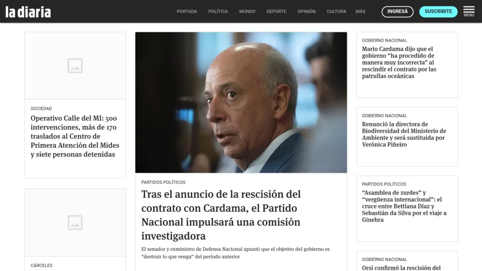 Captura de La Diaria
