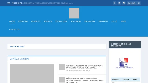 Captura de Artigas Noticias