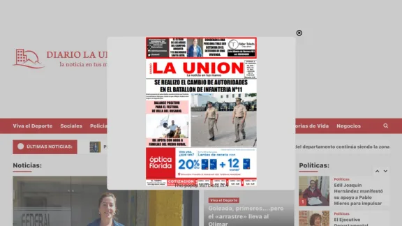 Captura de Diario La Unión