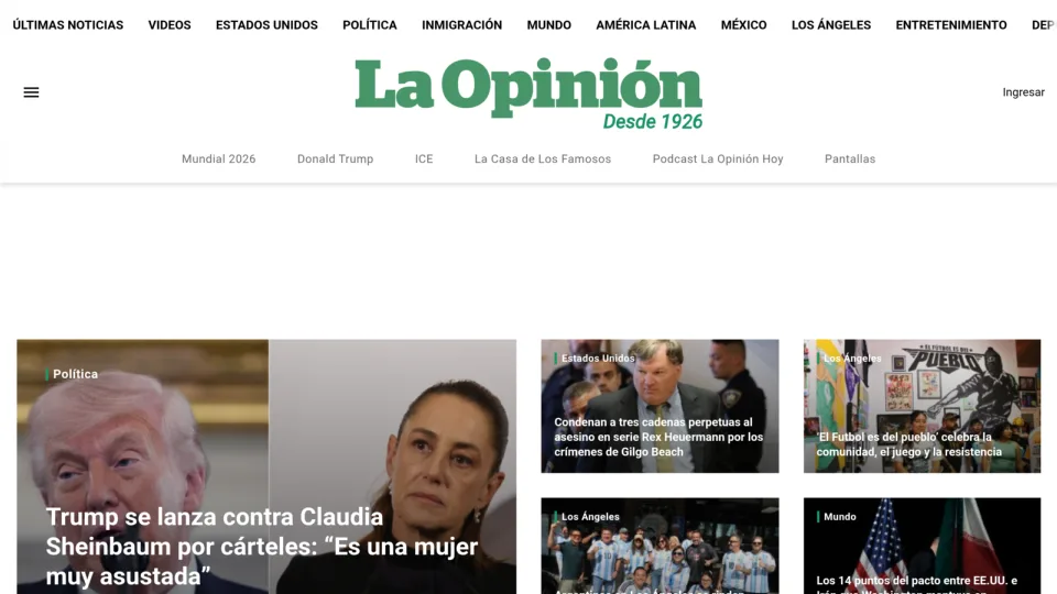 Captura de La Opinión