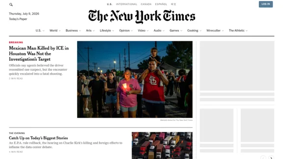 Captura de The New York Times