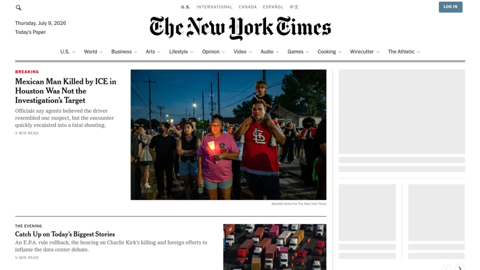 Captura de The New York Times