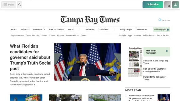 Captura de Tampa Bay Times