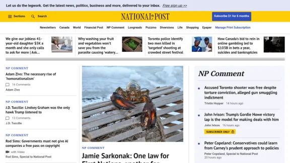 Captura de National Post