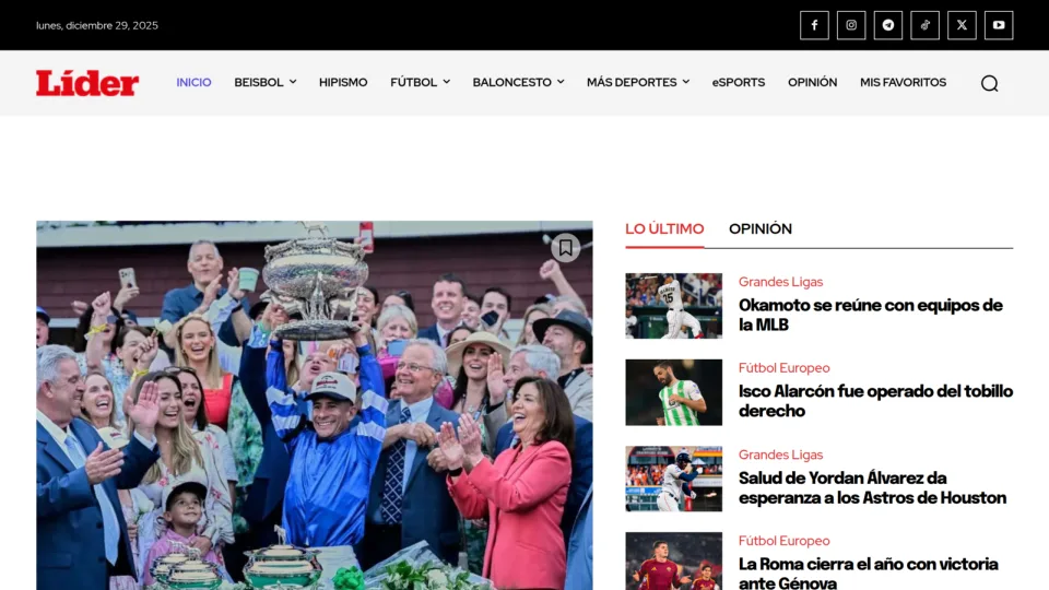 Captura de Líder en Deportes