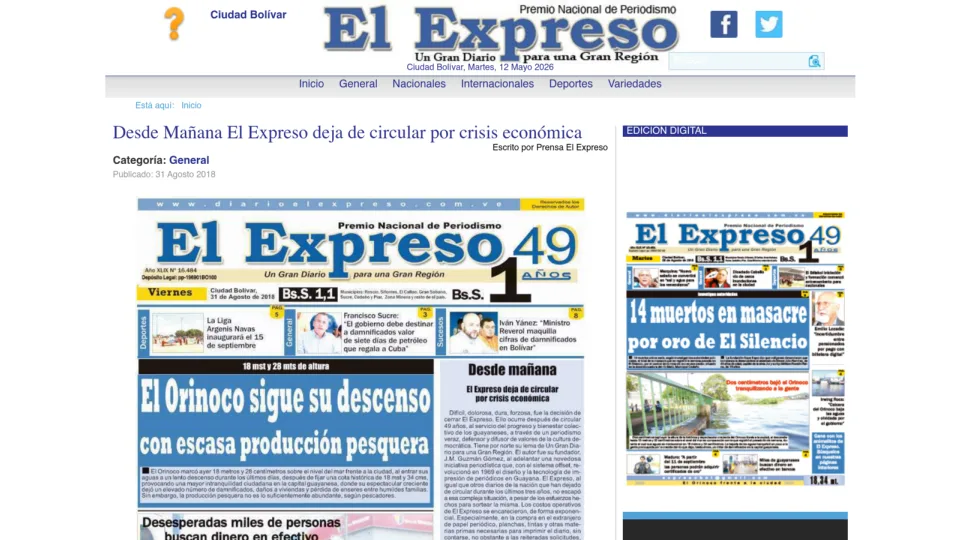 Captura de El Expreso