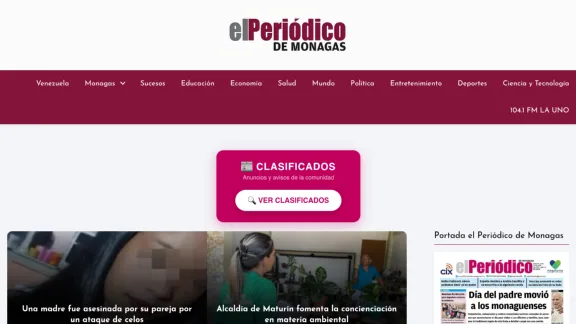 Captura de El Periódico de Monagas