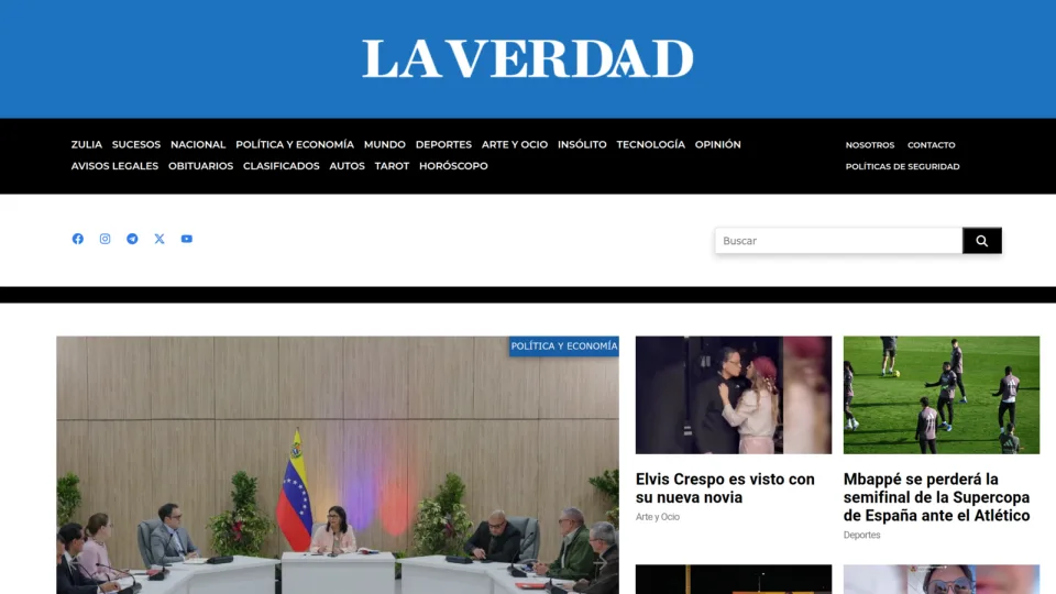 Captura de La Verdad