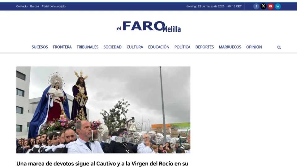 Captura de El Faro de Melilla