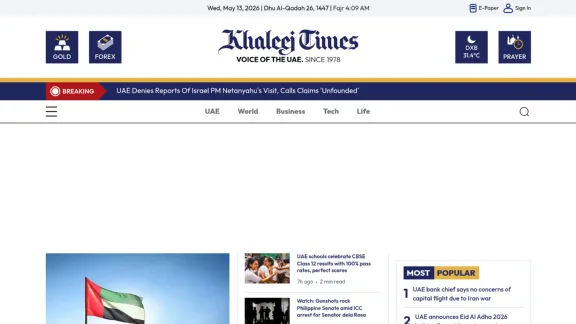 Captura de Khaleej Times