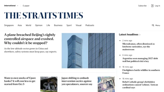Captura de The Straits Times