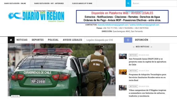 Captura de Diario Sexta Región