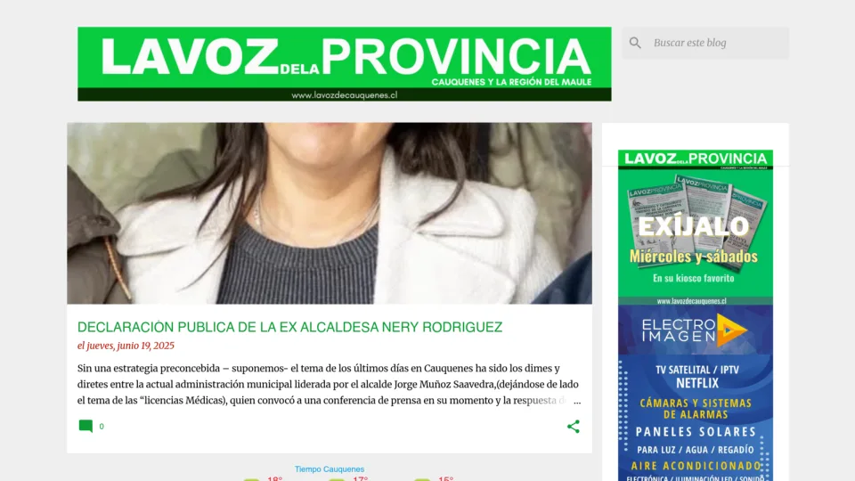 Captura de La Voz de la Provincia