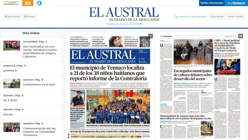 Captura de El Austral