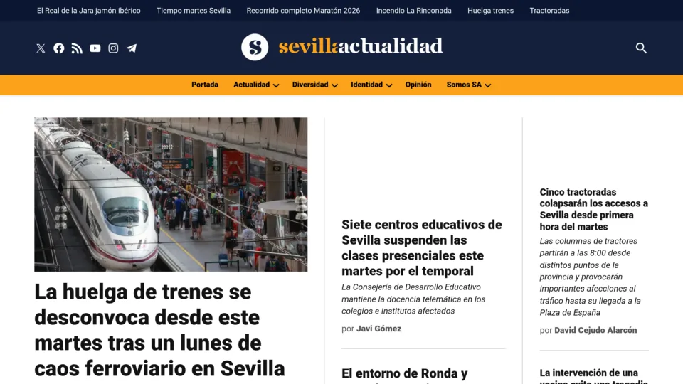 Captura de Sevilla Actualidad