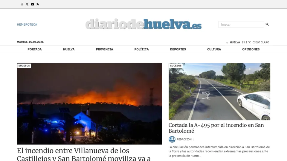 Captura de Diario de Huelva