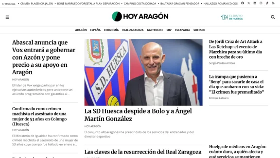 Captura de Hoy Aragón