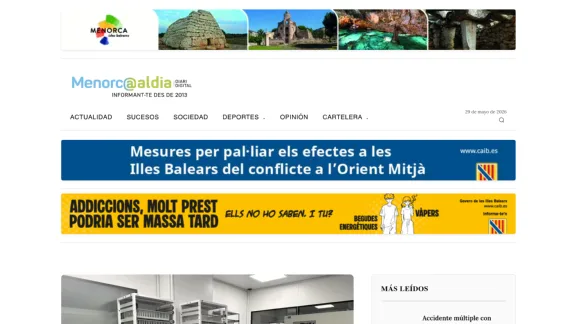 Captura de Menorca al día