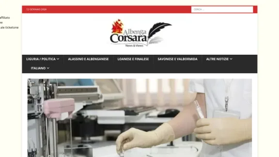Captura de Albenga Corsara News
