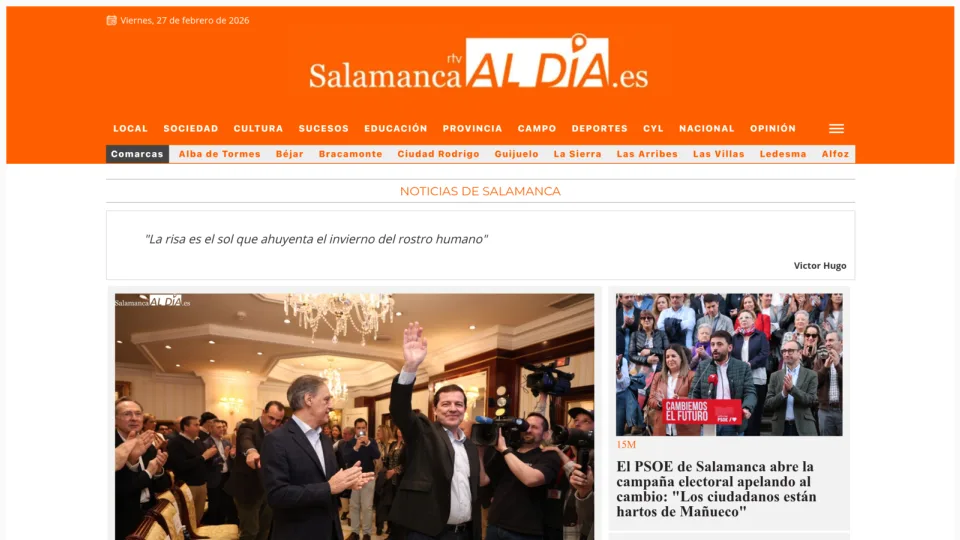 Captura de Salamanca rtv al día