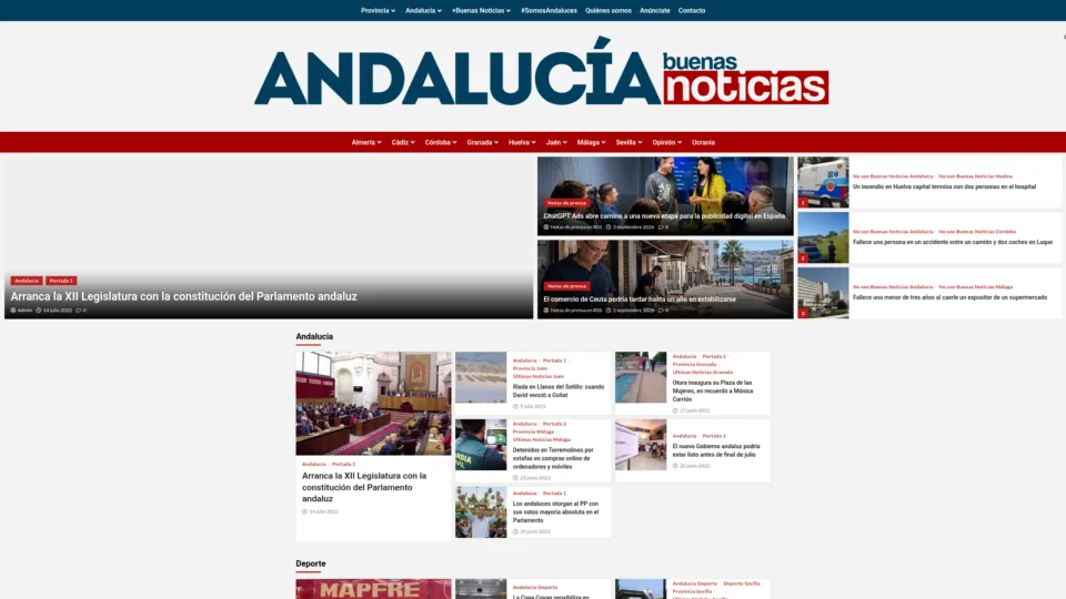 Captura de Andalucía Buenas Noticias