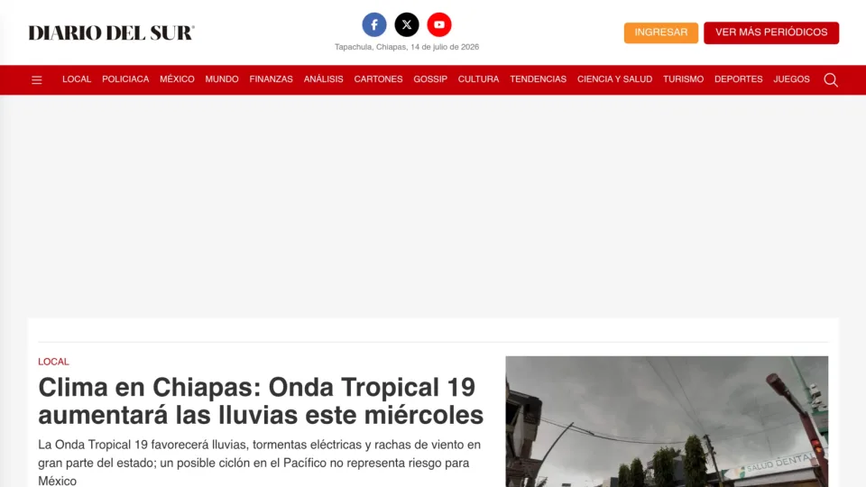 Captura de Diario del Sur
