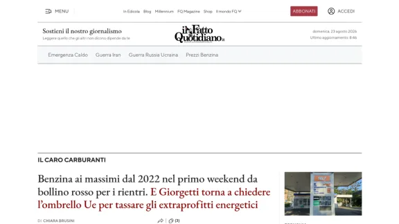 Captura de Il Fatto Quotidiano