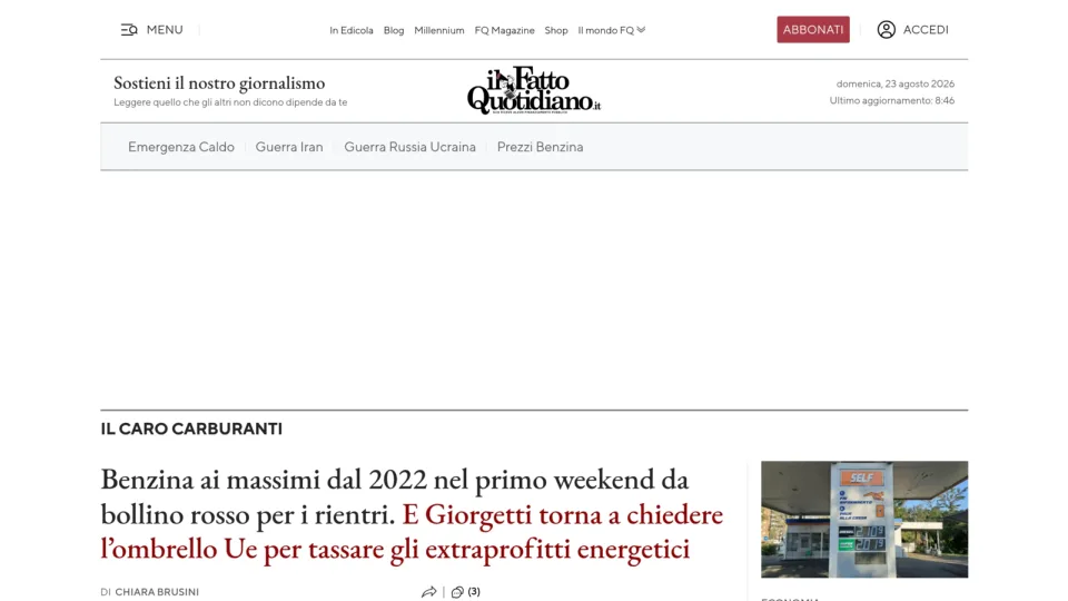 Captura de Il Fatto Quotidiano