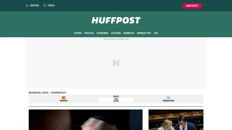 Captura de Huffpost Italia
