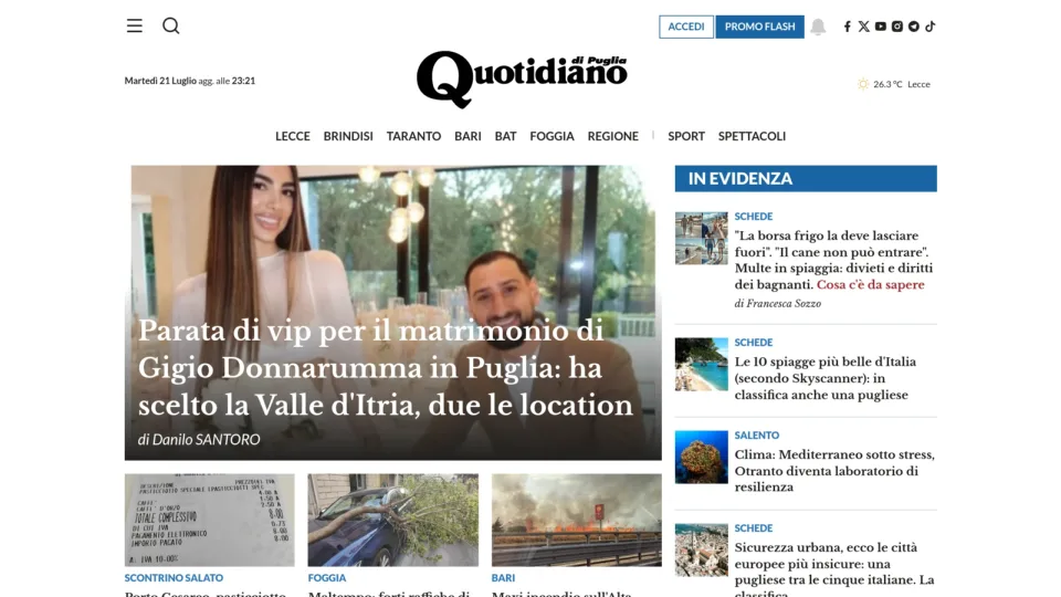 Captura de Quotidiano Di Puglia