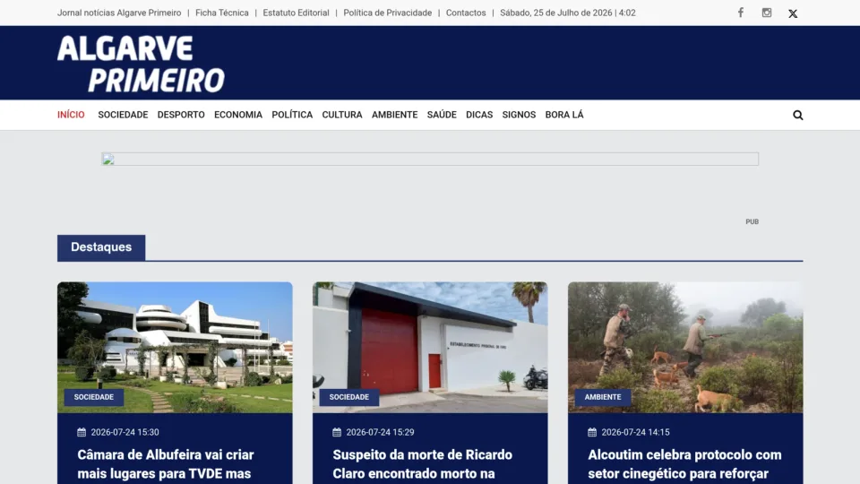 Captura de Algarve Primeiro