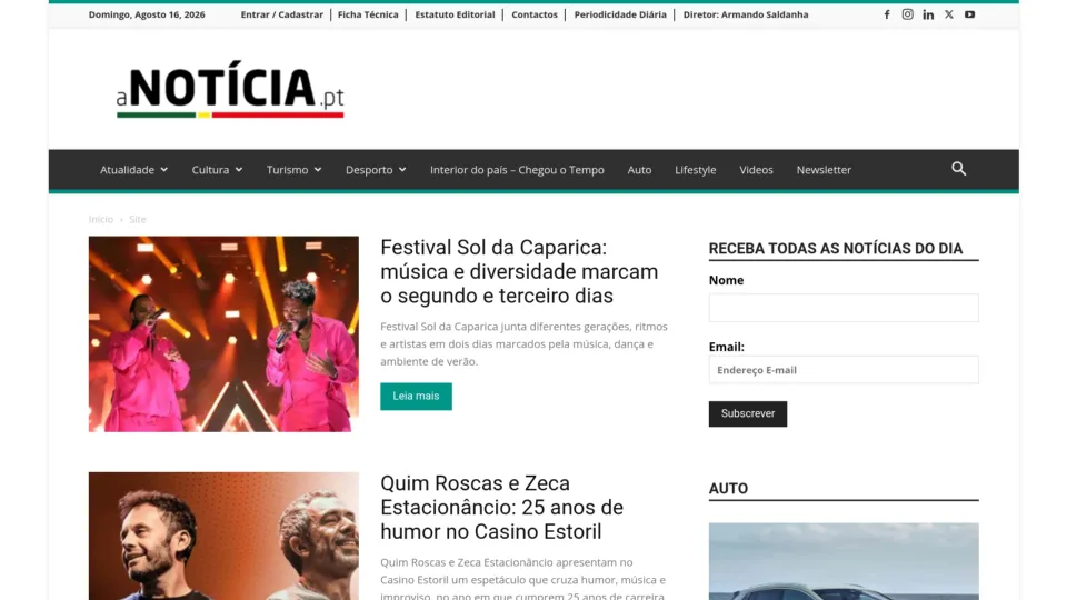 Captura de A Notícia