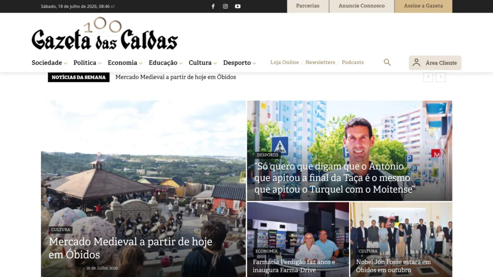 Captura de Gazeta Das Caldas