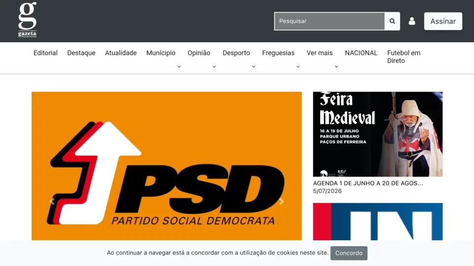 Captura de Gazeta Paços De Ferreira