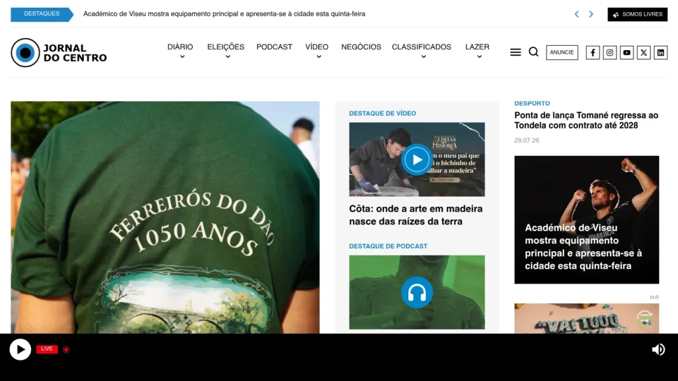 Captura de Jornal Do Centro