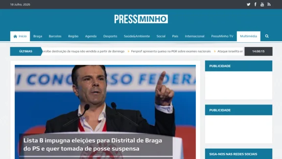 Captura de Press Minho