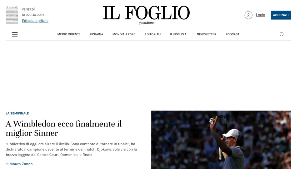Captura de Il Foglio