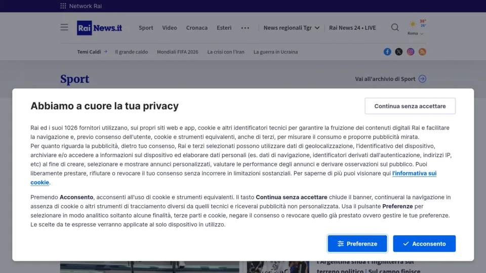 Captura de Rai Sport