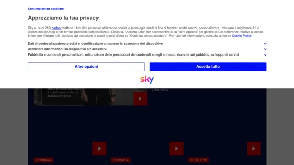 Captura de Sky Sport Italia